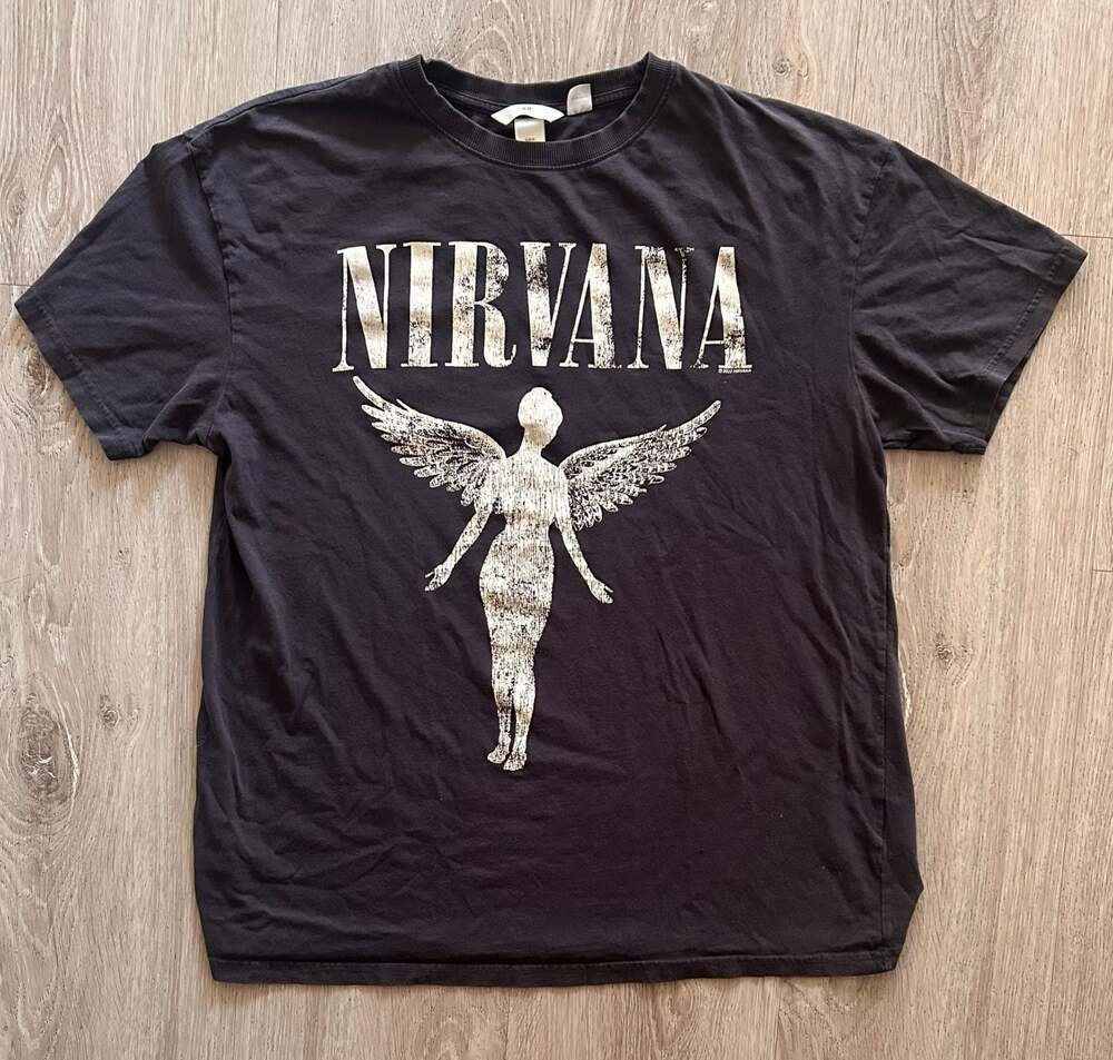 H&M Nirvana In Utero Angel Graphic Tour T-Shirt